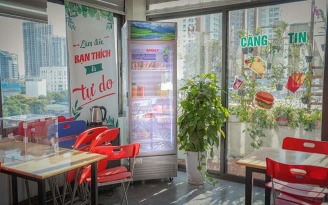 Không gian “chill phết” của căng tin Hạnh phúc 5K+ Thái Minh