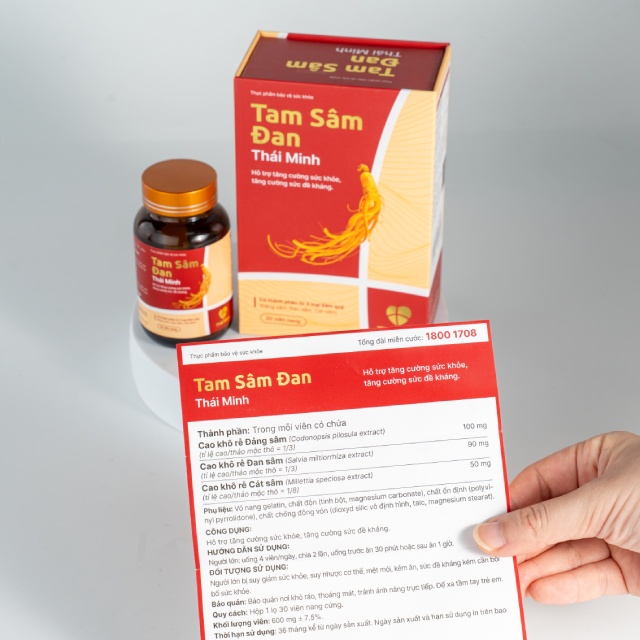 Thực phẩm bảo vệ sức khỏe Tam Sâm Đan Thái Minh